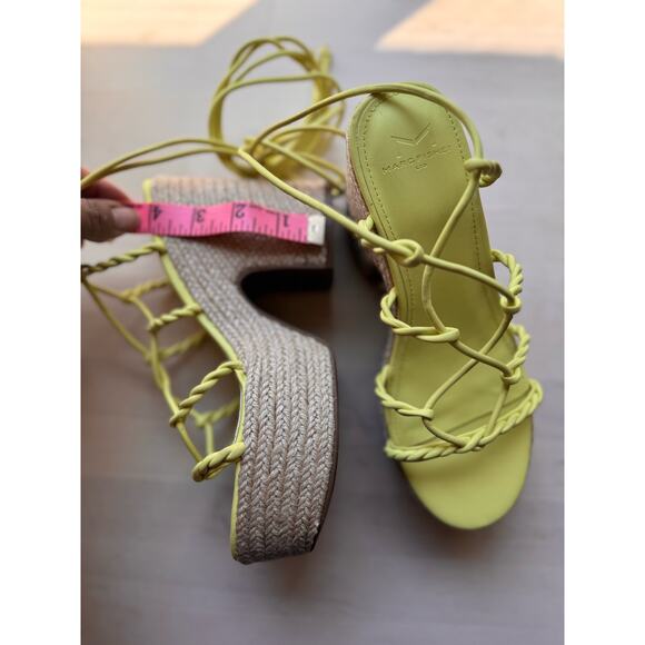 MARC FISHER LTD Oliver Platform Sandal In Light Green size 6 - Picture 9 of 10